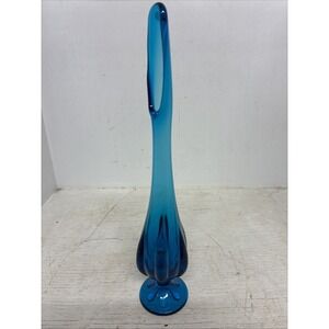 Vintage Viking? Blue Swung Vase 13" Please Read